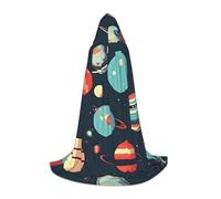 KLJnmbb Capa con capucha de carnaval con estampado de planeta del espacio exterior, disfraz de cosplay, festivales, celebraciones, eventos, uso al aire libre