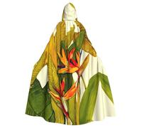 KLJnmbb Capa con capucha para adultos con estampado de pájaro tropical del paraíso, para carnaval, cosplay, fiesta, accesorios para exteriores