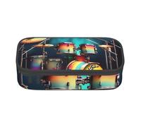 KLJnmbb Cool Drums Set - Estuche de viaje con impresión de 8.3 x 2 x 3.7 pulgadas, bolsa de almacenamiento funcional para suministros de oficina