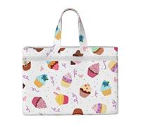 KLJnmbb Delicious Cupcakes - Bolsa de lona con estampado de cupcakes para documentos, suministros de oficina, viajes, bolsas de hombro