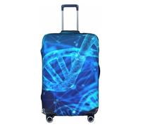 KLJnmbb DNA Chain - Funda para maleta con impresión fotográfica, elástica, lavable, antiarañazos, a prueba de polvo, elegante, White, L