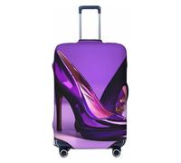 KLJnmbb Elegante funda universal para maleta, con estampado de lápiz labial, color morado, elástica, lavable, para equipaje de viaje, Black, XL