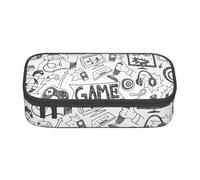 KLJnmbb Estuche de viaje con estampado de videojuegos para niños, 8.3 x 2 x 3.7 pulgadas, bolsa de almacenamiento funcional para suministros de oficina