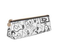 KLJnmbb Estuche elegante con estampado de videojuegos para niños, gran capacidad, triángulo, con cremallera, para herramientas de escritura
