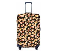 KLJnmbb Fun Food Hot Dogs - Funda universal para maleta, protector de equipaje, elástica, lavable, para equipaje de viaje, Black, M