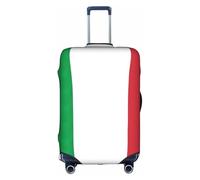 KLJnmbb Funda para maleta con estampado de bandera de Italia, elástica, lavable, antiarañazos, a prueba de polvo, elegante, White, L