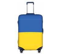 KLJnmbb Funda para maleta con estampado de bandera de Ucrania, elástica, lavable, antiarañazos, a prueba de polvo, elegante, White, XL