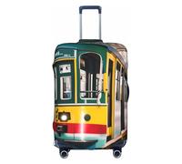 KLJnmbb Funda para maleta con estampado de tranvía de Lisboa, elástica, lavable, antiarañazos, a prueba de polvo, elegante, White, XL