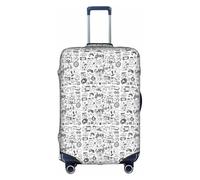 KLJnmbb Funda para maleta con estampado de videojuegos para niños, elástica, lavable, antiarañazos, a prueba de polvo, elegante, White, S