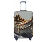 KLJnmbb Funda protectora universal para maleta, elástica, lavable, con estampado de barcos vikingos, Black, M