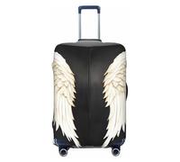 KLJnmbb Funda protectora universal para maleta, elástica, lavable, con estampado de plumas de ángel, Black, S