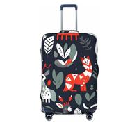 KLJnmbb Funda universal para maleta, con estampado de animales escandinavos, protector de equipaje, elástica, lavable, funda para equipaje de viaje, Black, M