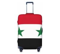 KLJnmbb Funda universal para maleta, con estampado de bandera de la República Árabe Siria, protector de equipaje, elástica, lavable, funda para equipaje de viaje, Black, M