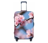 KLJnmbb Funda universal para maleta, con estampado de flores de cerezo, protector de equipaje, elástica, lavable, funda para equipaje de viaje, Black, XL