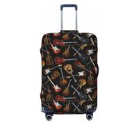 KLJnmbb Funda universal para maleta, con estampado de guitarras, elástica, lavable, para equipaje de viaje, Black, L