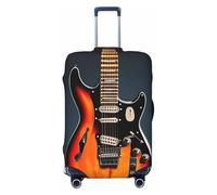 KLJnmbb Funda universal para maleta, con estampado de guitarras eléctricas, color naranja, protector de equipaje, elástica, lavable, funda para equipaje de viaje, Black, XL