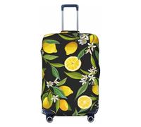 KLJnmbb Funda universal para maleta, con estampado de limón, elástica, lavable, color amarillo, Black, XL