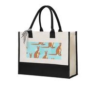 KLJnmbb Funny For Kangaroo Zoo - Bolsa de lona para regalo, gran capacidad, ecológica, para viajes, oficina, viajes de fin de semana