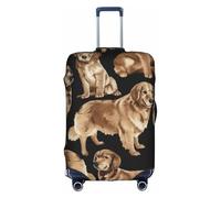 KLJnmbb Golden Retrievers - Funda elástica para maleta, lavable, antiarañazos, a prueba de polvo, elegante, White, S