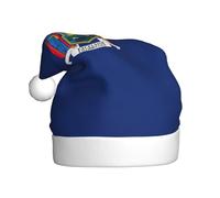 KLJnmbb Gorro de Navidad con estampado de bandera de Nueva York para adultos, disfraz festivo, gorro de Papá Noel para fiesta de Navidad