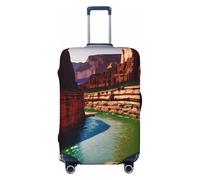 KLJnmbb Grand Canyon - Maleta elástica universal con estampado de maleta, funda protectora de equipaje para vacaciones o viajes, Black, XL, Equipaje de mano