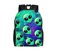 KLJnmbb Green Aliens Print - Mochila impermeable elegante para hombres y mujeres, para viajes, senderismo, camping, mochila ligera