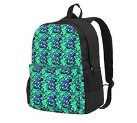 KLJnmbb Green Aliens Print - Mochila ligera de gran capacidad para senderismo, aventuras al aire libre, viajes diarios