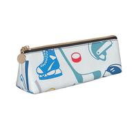 KLJnmbb Hockey Elements - Estuche con diseño creativo y elegante estuche triangular de gran capacidad con cremallera para herramientas de escritura