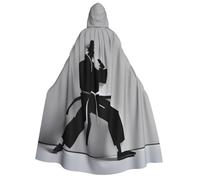 KLJnmbb Impresionante capa de karate con capucha para hombre, para cosplay, carnaval, fiesta, unisex, para eventos de actuación