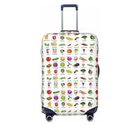 KLJnmbb Introducción de varias verduras con estampado de maletas elásticas universales para equipaje, funda protectora de equipaje para vacaciones y viajes, Black, S, Equipaje de mano