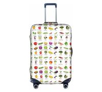 KLJnmbb Introducción de varios vegetales, funda elástica lavable para maleta, antiarañazos, a prueba de polvo, elegante, White, S