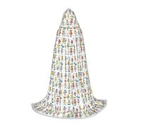 KLJnmbb Linda capa con capucha con estampado de robots de dibujos animados para carnaval, cosplay, festivales, celebraciones, eventos, uso al aire libre