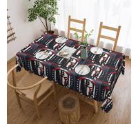 KLJnmbb Mantel rectangular versátil con estampado espartano de la bandera de Estados Unidos, 137 x 183 cm, impermeable, reutilizable, paño de comedor para cocina