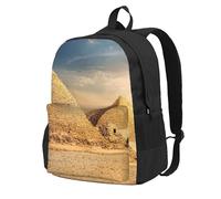 KLJnmbb Mochila de gran capacidad con estampado de pirámide egipcia en el desierto, ligera, senderismo, aventuras al aire libre, viajes diarios