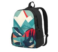 KLJnmbb Mochila de viaje con estampado de paisaje de montaña de gran capacidad, ligera, senderismo, aventuras al aire libre, viajes diarios