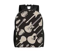 KLJnmbb Mochila impermeable con estampado de guitarra para hombres y mujeres, para viajes, senderismo, camping, mochila ligera