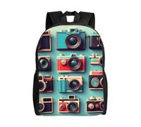 KLJnmbb Mochila impermeable con estampado retro para hombres y mujeres, para viajes, senderismo, camping, ligera