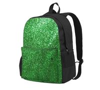 KLJnmbb Mochila ligera de gran capacidad con estampado de lentejuelas verdes, para senderismo, aventuras al aire libre, viajes diarios