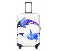 KLJnmbb Orca Killer Whale Print - Funda universal para maleta, protector de equipaje, elástica, lavable, funda para equipaje de viaje, Black, M