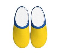 KLJnmbb Pantuflas lavables con estampado de bandera de Ucrania para hombres y mujeres, cómodas, antibolitas, lavables y acogedoras