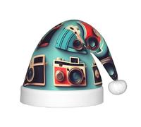 KLJnmbb Retro Cool Camera Collection - Gorro de elfo de Navidad para niños y adultos, para fiestas de temporada, invierno, Navidad, Año Nuevo