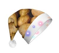 KLJnmbb Sombrero de Navidad con estampado de papas de jardín, unisex, brillante, accesorio de Navidad para reuniones de vacaciones