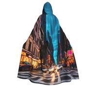 KLJnmbb Streets Of New York City - Capa con capucha para Halloween y disfraz unisex para adultos