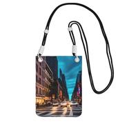 KLJnmbb Streets of New York City Print - Bolso cruzado para teléfono móvil para mujer y hombre, accesorio de viaje, Black, Talla única