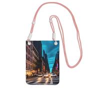 KLJnmbb Streets of New York City Print - Bolso cruzado para teléfono móvil para mujer y hombre, accesorio de viaje, Pink, Talla única