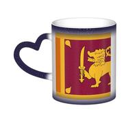KLJnmbb Taza de cerámica con diseño de bandera de Sri Lanka que cambia de color, regalo para casa, oficina, café, vacaciones, etc