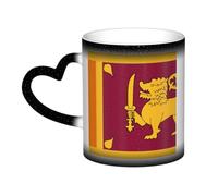 KLJnmbb Taza de cerámica con diseño de bandera de Sri Lanka que cambia de color, regalo para casa, oficina, café, vacaciones, etc