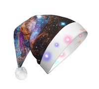 KLJnmbb Universe Galaxy Space Print - Sombrero de Navidad unisex brillante para fiestas festivas, accesorio de Navidad para reuniones de vacaciones