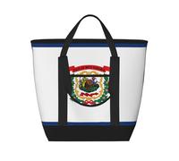 KLJnmbb West Virginia State - Bolsa de mano térmica de gran capacidad con aislamiento térmico para almuerzo diario, picnic, playa, compras