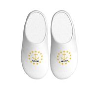 KLJnmbb Zapatillas cómodas y elegantes con estampado de la bandera del estado de Rhode Island para hombres y mujeres, cómodas y antibolitas, lavables